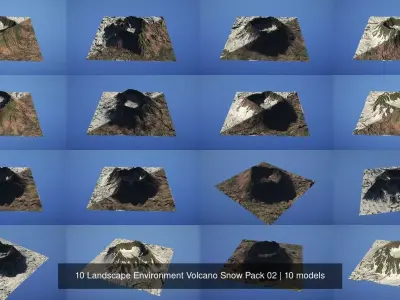 10 Landscape Environment Volcano Snow Pack 02