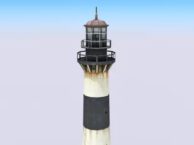 Port Canaveral Lighthouse Low-poly 3D model