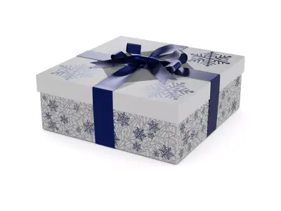 Gift Packaging Christmas Gift Box with Window 3D model