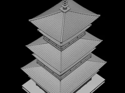 Japanese Tower 3D print model