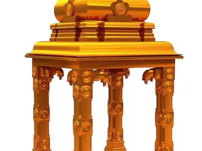 Hindu temple Low-poly 3D model