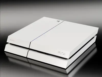 Sony PlayStation 4 Game Console White Low-poly 3D model