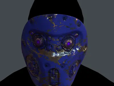 Gas mask helmet 3d model scifi Low-poly Low-poly Low-poly 3D model order
