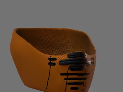 Gas mask helmet 3d model scifi Low-poly  Low-poly 3D model