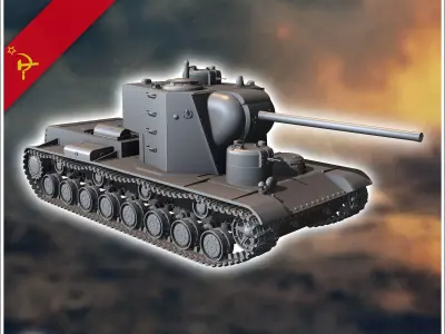KV-5 Object 225 M1941 - Soviet army WW2 Second World East front  3D print model