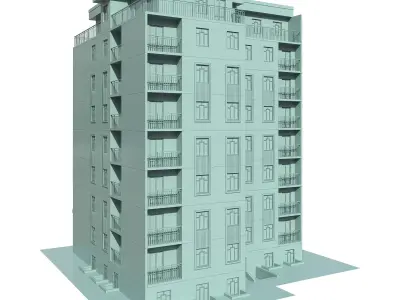 Residental building 3D model buy