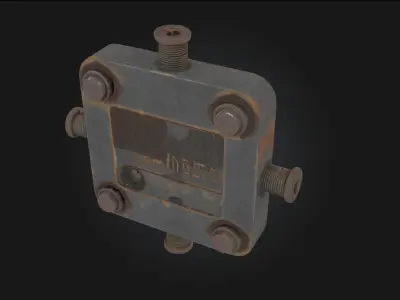 High Voltage Warning Box  Safety Alert for Electrical 3D model