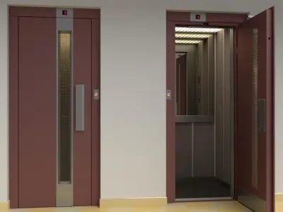 Vintage european elevator 3D model