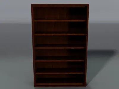 Cupboard wooden cabinet with two doors Free low-poly 3D model