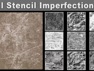 Wall Stencil Imperfection 8K Texture