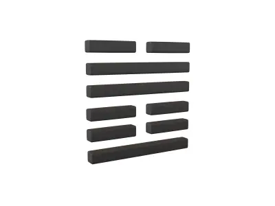 I Ching Hexagrams 17 sui v1 001 Low-poly 3D model