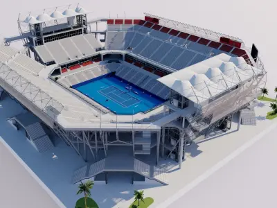 Arena GNP Seguros - Acapulco Mexico 3D model