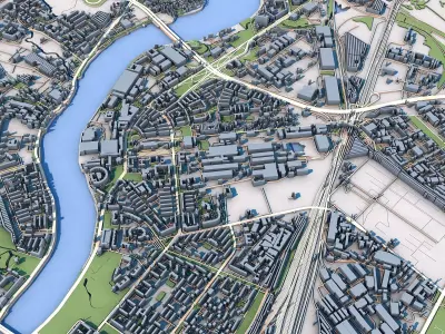 Part of Saint Petersburg City Russia 2 3D model