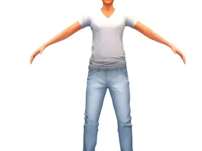 Cartoon High Poly Subdivision Avatar 010 Low-poly 3D model