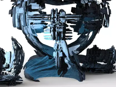 Ice Storm Planet Towers  3D model