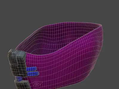 Gas mask helmet 3d model scifi Low-poly  Low-poly 3D model