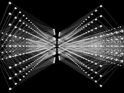 3D artificial neural network for visualization in education AI Low-poly 3D model