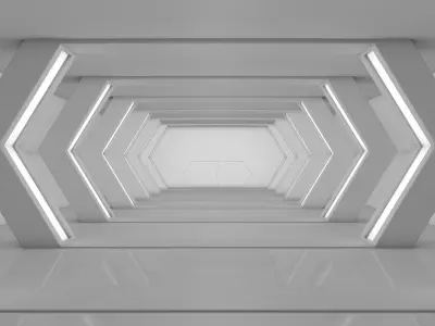 Sci Fi Warehouse 3D model shop