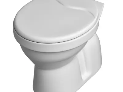 Floor Mount oval shape EWC toilet 3D model Modeled in 3ds max 3D model