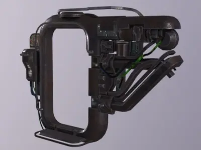 Sci-Fi DoorFrame Low-poly 3D model