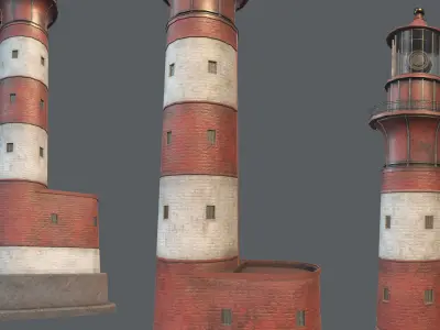 Lighthouse PBR Low-poly 3D model