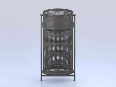 Paper bin PBR 3D model