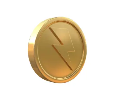 Lightning Coin 3D model