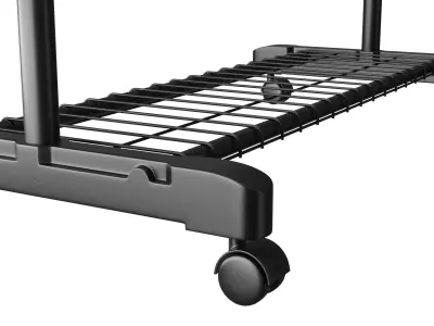 Single mobile hanger with shoe rack 3D model