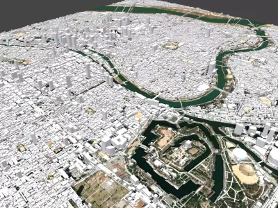 Cityscape Nagoya Japan 3D model