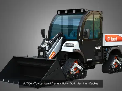 UW56 - Toolcat Utility Work Machine - Bucket  2 in 1 3D Model Pack