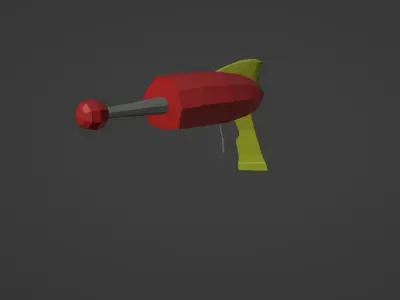 Sci-Fi Gun Low Poly Low-poly 3D model