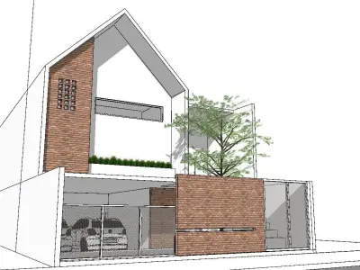 Modern House  3D model 9