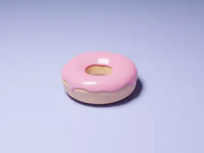 Pink Donut 3D model
