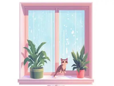 Lo-Fi Bedroom Window 3D Model V03 Low-poly 3D model