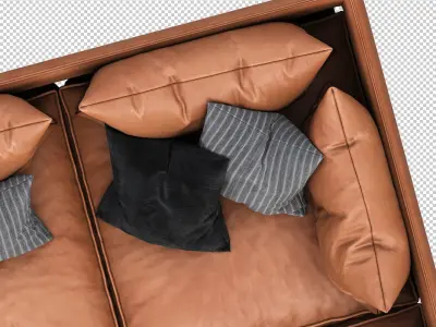 2D Floor Plan Furniture - Top View PSD - MORE than 300 cutouts 3D model