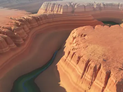 Canyon 5 grand on piece of wood 3D model