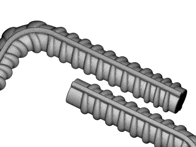 Square Bend TMT Bar 3D print model