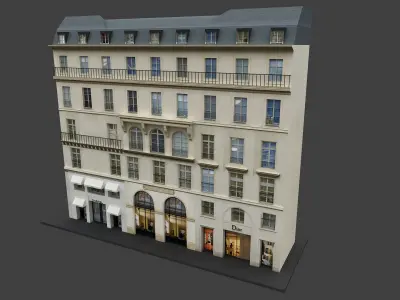 Typical Parisian Apartment 3d Building 05 3D model