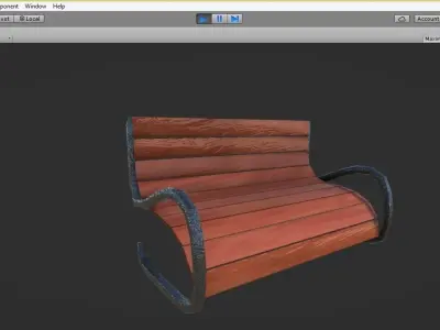 PBR Street Chair 3D model