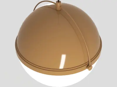 Brass Sphere Lamp Pendant Light 3D model
