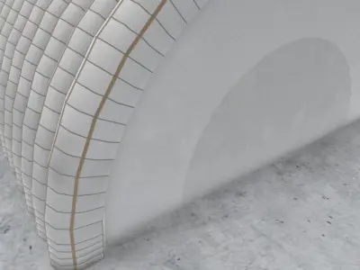 LHBP Hangar 5 Low-poly 3D model