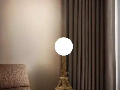 eiffel tower lamp 3D print model