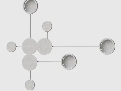 Lewor puck minimalistic wall lamp 3D model