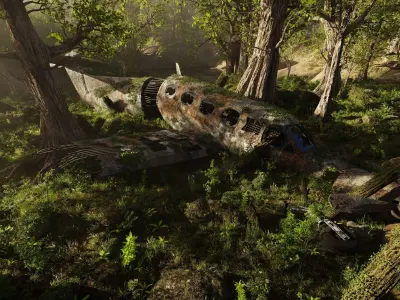 Crash Site Scene 3D model