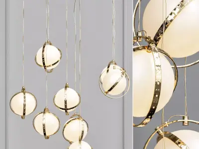 Krassky balls hanging from string 3D model