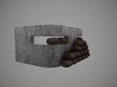 bunker  Low-poly 3D model