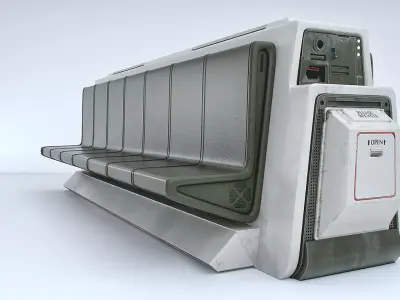 Sci-Fi Seat 3D model