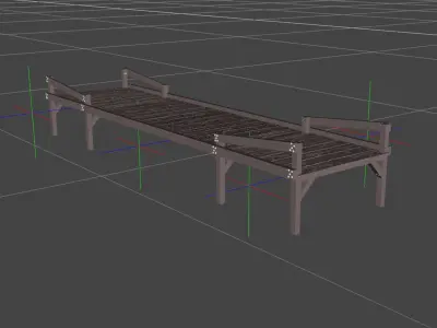 Wooden Quayside Free 3D model