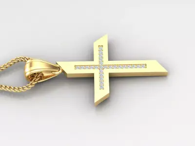 Cross Light Gold 4CP001 3DM STL 3D print model