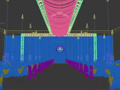 Stage party concert fashion catwalk T station  173 3D model